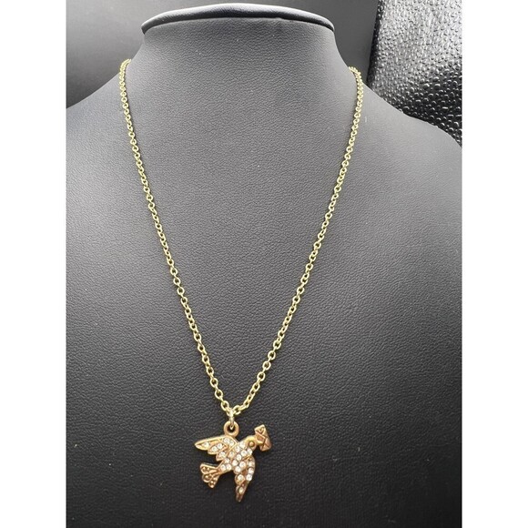 J. Crew Brass Crystal Bird Necklace - Picture 5 of 6